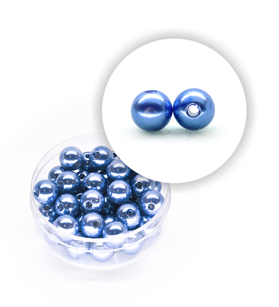 Perla pastello (9,5 g circa) 6 mm ø - Blu zaffiro - Clicca l'immagine per chiudere